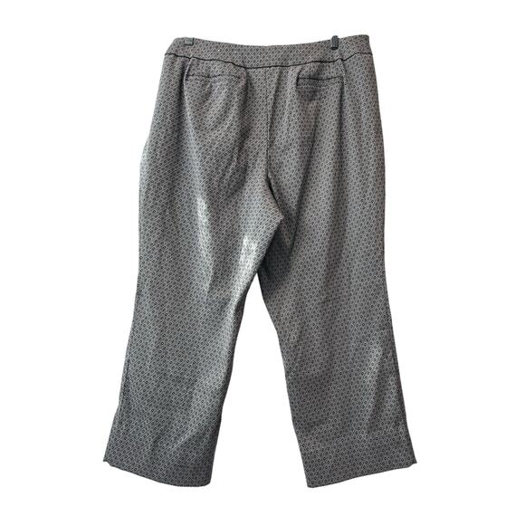 Cato Plus Size 22W Pull On Elastic Pants Pockets Black White Geometric Pattern - Picture 2 of 5